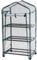 tectake® Mobiles Foliengewächshaus mit 3 Ablagen, Gewächshaus auf Rollen, stabil, UV stabilisierte PVC Folie, schützt Pflanzen vor Kälte, Regen und Frost, für Balkon, Garten Terrasse, 69 x 49 x 133 cm