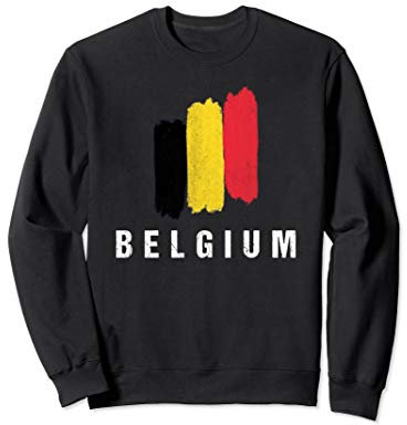 Gemalte Belgien Fahne / Belgische Flagge Fan Geschenk Sweatshirt