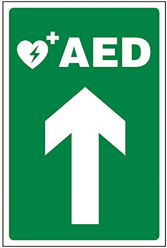 Directional FA – AED Arrow Up – 200 x 300 mm – 1 mm starrer Kunststoff