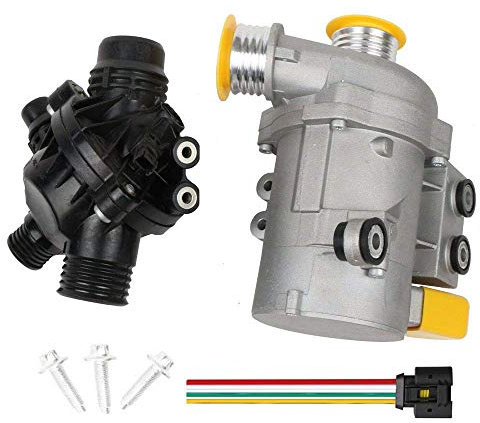 MOSTPLUS 11517563183 11517586925 Electric Engine Water Pump and Thermostat Compatible for BMW E90 X3 Z4 1 3 5 Series
