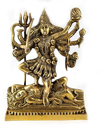 Weißwal-Maa Kali Messing Statue religiöse Göttin Skulptur Idol