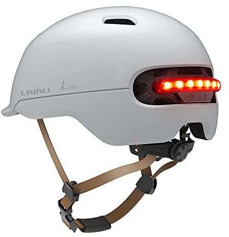Livall Unisex – Erwachsene C20 Fahrradhelm, weiß, 57-61cm