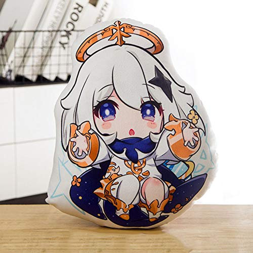 Anjinguang Game Paimon Hugging Pillow Ying Plüschpuppenkissen, weiches Plüschtier, gefülltes Spielkissen für Halloween, 45 cm