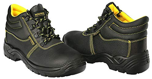 WOLFPACK LINEA PROFESIONAL - Botas Seguridad S3 Piel Negra Nº 41 Vestuario Laboral,calzado Seguridad, Botas Trabajo. (Par)