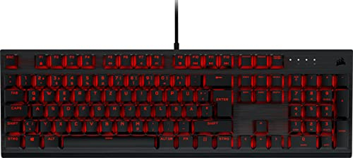 Corsair K60 PRO Mechanische Gaming-Tastatur (CHERRY MV Tastenschalter: Leichtgängig und Schnell, Robuster Aluminium-Rahmen, Rote LED-Hintergrundbeleuchtung der einzelnen Tasten) QWERTZ, Schwarz