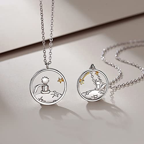 Mode Couple Prince Petit Renard Pendentif Personnalité Collier Saint Valentin Anniversaire Cadeau Bijoux
