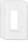 Decorator - Placa de pared para interruptor de luz de 1 banda, cubierta de salida de placa de policarbonato, termoplástico irrompible, color blanco (paquete de 4, decoración individual, blanco)