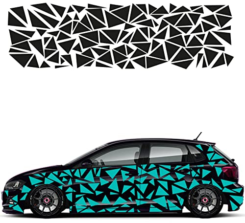 1A Style Sticker Auto Aufkleber Set 109 Teilig Rally Design Autodekor KFZ Seitenaufkleber Tuningset Camper Wohnwagen Premiumfolie (Matt Türkis)