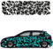 1A Style Sticker Auto Aufkleber Set 109 Teilig Rally Design Autodekor KFZ Seitenaufkleber Tuningset Camper Wohnwagen Premiumfolie (Matt Türkis)