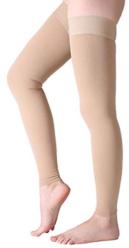 SH-RuiDu 23-32 mmhg Kompressionsstrümpfe für Oberschenkel und Oberschenkel, fest, ohne Fuß, verhindert Krampfadern, Socken für Damen und Herren