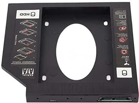 Bewinner 2,5 12,7 Mm 2. HDD Caddy Bay, Universal SATA zu SATA SSD Konverter, SSD HDD Festplattenfachabdeckung, Festplattenlaufwerk Laptop Adapter für CD DVD ROM Laufwerksschacht