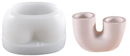 GIMOCOOL U-Form 3D Silikonform Kerzenform, Silikonformen Epoxidharz Kerzenhalter Gießform DIY Kerzenform Kerzenhalter Harzformen für Kerzenhalter, Harzguss, Dekoration, Hochzeit, Heimdekoration
