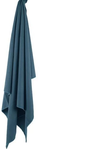 Lifeventure Recycelte Weichfaser-Reisehandtuch - Kompaktes, leichtes, schnelltrocknendes Sport- und Strandhandtuch, sandfreies Design,Extra groß, blau