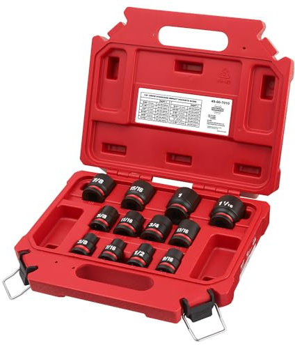 Milwaukee Electric - 12PC IMP Duty 1/2DR SAE STD 6-PT Socket Set