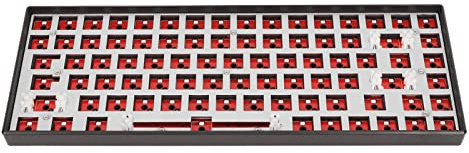 Septpenta Mechanische DIY-Tastatur Mit 84 Tasten Und Hot-Swap-Fähiger Achse Mit RGB-Schalter, Abs-Gehäuse, Doppellagiges PCB-Panel, Unterstützt Drahtloses 2,4-G-Typ-C-Bluetooth 3.0(Schwarz)
