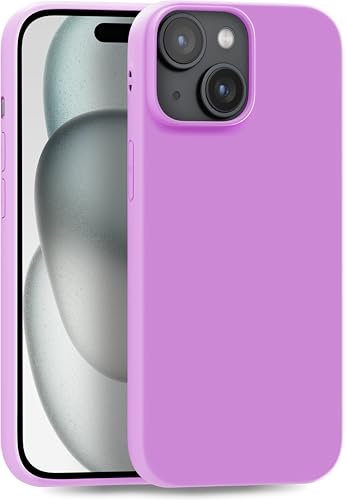MyGadget Cover per iPhone 15 - Custodia Protettiva in Silicone Morbido – Case TPU Flessibile - Ultra Protezione Antiurto & Antigraffio - Viola chiaro
