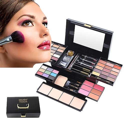 AFGSsm Set trucco make up completo, Kit trucco completo, Set trucchi donna, Make Up Cosmetico con set pennelli make up, Rossetti, Lucidalabbra, Correttore..(39 Colore)
