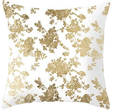 CEVAN Leinen Kissenbezüge Retro Kissenbezug Wasserdicht Weiss-Braun Kissenbezüge Outdoor Kissenbezug Indianer Gras Kissenbezüge Sofa Dekor 50x50 cm