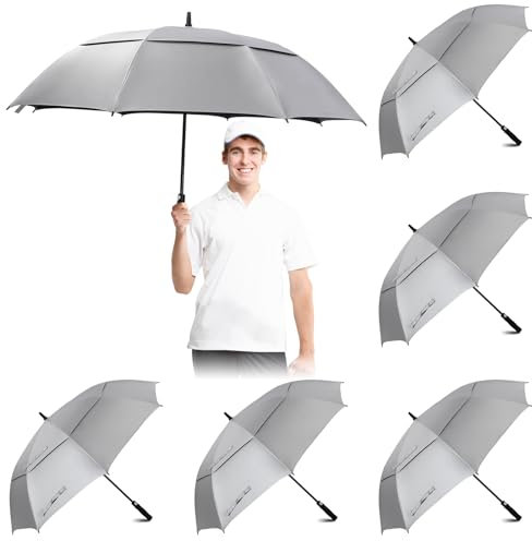 Aliceset 5 Pcs 62 Inch Golf Umbrella Bulk, Waterproof Stick Umbrella