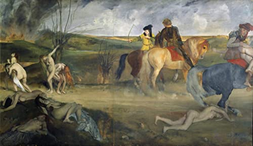 SibeG Gemälde Wandkunst Leinwand Kunstdrucke Berühmte Gemälde Kriegsschauplatz im Mittelalter von Edgar Degas für Heimtextilien 60x90cm