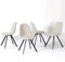 FurnitureR 360° Drehstuhl Esszimmerstühle 4er Set - Elegante Creme Stoff Polsterstühle - Ergonomischer Bürostuhl mit Metallbeinen für Home Studium - Weiß Creme