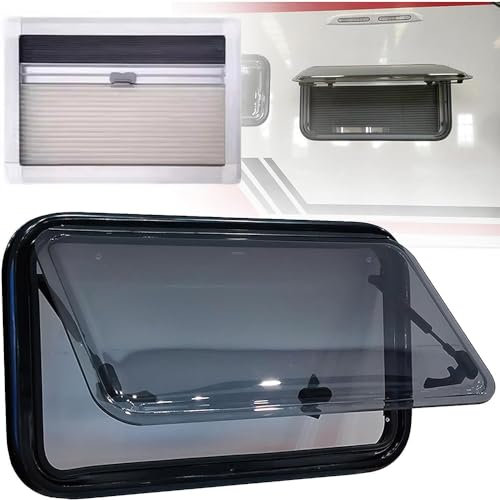 ZCBYBT RV-Fenster abgerundetes Eckfenster 4-R70 Schiebefenster modifiziert Doppelschicht-Schiebefenster mit Gaze Sonnenschirme,900x600mm