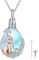 CHENGHONG Asche Anhänger Hunde Kette 925 Sterling Silber Mondstein Urnen Anhänger Kette mit Labrador Hund Schmuck Urnen Hund Andenken Geschenke für Hund Frauen Mädchen…