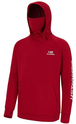 Bassdash Herren Fleece Hoodie Warmer Pullover Kapuzenpullover mit Schlauchschal Wasserdicht Jagd Angeln Sweatshirt FS18M