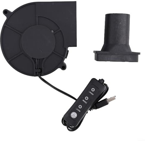 EasyByMall USB 5V Outdoor BBQ Air Blower Turbine Fan, For Cooking With Speed Controller 3600 Rpm, 97X33 Mm, For BBQ Inflatables Fireplace