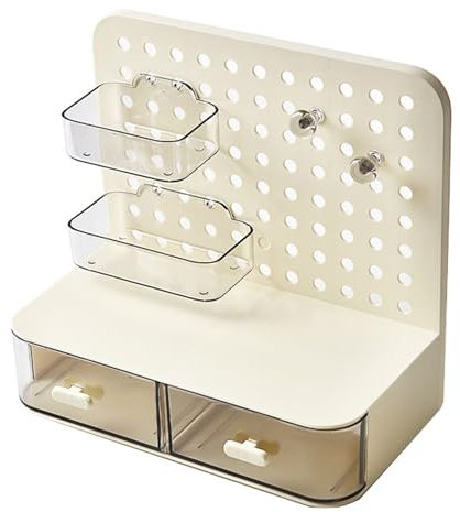 Stecktafel-Behälter, Kunststoff-Lagerregal mit Schubladen, Stecktafel-Behälter mit Haken, Organisation von Sortiment, Zubehör für die Organisation von Aufbewahrungswerkzeugen,
