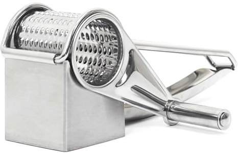 COOK CONCEPT, KU6648, Râpe à Fromage Manuelle en INOX, Design Moderne et élégant, Facile à Utiliser et à Nettoyer, Dimensions compactes 20x6x8 cm, Couleur Argent