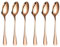DIOXSTAR 6X Stainless Steel Table Spoon, Dinner Spoons, Soup Spoons, Dessert Spoons, Comfortable Grip, Classic Design, Easy to Clean, for Home, Kitchen, 20CM (Rose Gold)