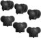 6 PCS Door Handle Stopper, Door Stop Animal, Anti-Collision Door Stopper, Silicone Wall Protectors, Door Handle Protectors for Bedroom, Bathroom, Office (1.57 Inch, Black)