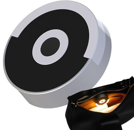 Wpsagek Taschenlicht, runder Sensor, Taschenlicht, Haken-Design, Stilllicht, Bettlampe, Geldbörsen-Zubehör für Frauen, Mutter, Freunde