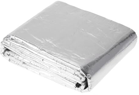 A ABSOPRO Tapis D'Insonorisation Pour Voiture En Fibre De Verre Avec Matériau Isolant Thermique Auto-Adhésif Pour Capot De Bateau Argenté Mousse à cellules fermées 1pcs 203cmx50cmx5mm