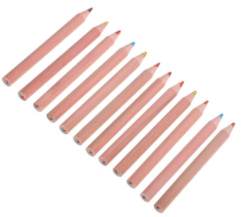 SEWACC 12St Regenbogenstift malstifte buntstifte für buntstifte kurz buntstifte kurzer angespitzter Bleistift bleistift tragbare Buntstifte Kinderstifte Holz