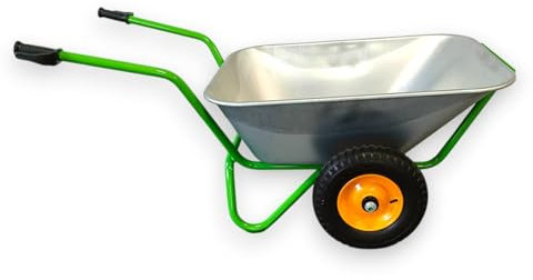 Schubkarre KELBERG 200L XXL Großmulden Stallkarre 2Rad 400-8 4PR Luft Rad Grün RAL 6018