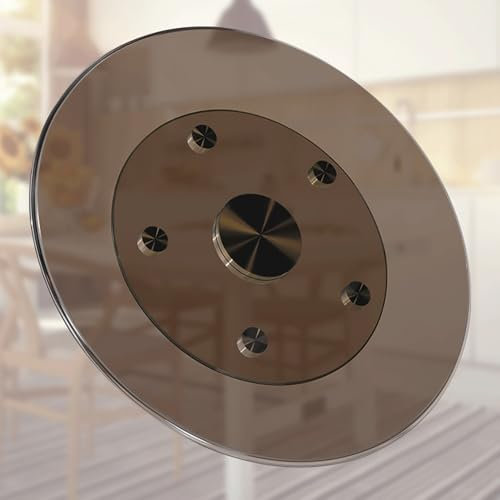 YCBTPS Gehärtetem Glas Lazy Susan Drehteller, Drehbares Serviertablett 90cm, Runde Tischplatte Plattenteller, Große Essplatte Für Esstisch Mittelstück(80cm(32in))