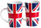 Darthome Set of 2 Union Jack Flag Tall Latte Mugs 350ml United Kingdom Hot Drinks Tea Coffee Cups