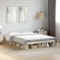 MOBCANT Bettgestell, Bett Futonbett Bettstütze Betten Geeignet für Gästezimmer Hotel Schlafzimmer Wohnungen Sonoma-Eiche 140x200 cm Holzwerkstoff