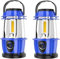 2PCS LED lámpara de camping,azul portátil al aire libre LED lámpara de camping, tienda de luz con pilas, iluminación de emergencia, adecuado para cortes de energía, emergencia en el hogar, campi