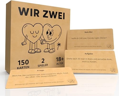 TIPSI Wir Zwei – Spiel für Paare zu zweit | Mit lustigen Aufgaben & Fragen | Pärchen Geschenke für Freund oder Freundin | Jahrestag Geschenk für ihn & sie oder zum Valentinstag