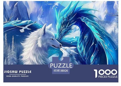 Wolf Puzzle 1000 Teile Erwachsene 3D High Definition Animals Wildlife Puzzles Farbenfrohes Impossible Game Geschenke Für Frauen 38x26cm/1000pcs