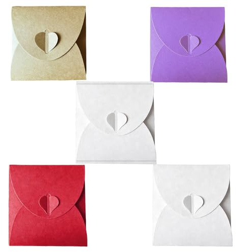 ONEBO 25 Hüllen CD/DVD Hüllen, CD Hüllen aus Papier, Farbig Hüllen für CD Rohlinge, Schutz vor Staub Schmutz, Perlmuttpapier Sleeves Kuverts, CD Vintage Papierhüllen Schutzhüllen (13 * 13cm)