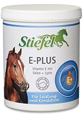 Stiefel E-Plus für Pferde, für mehr Leistungsbereitschaft, Kondition & Belastbarkeit, Vitamine E mit Selen und Lysin, Pulver, 1kg