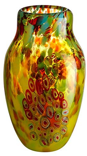 CRISTALICA Glasvase Blumenvase Dekovase Beira Exotica 27cm gelb