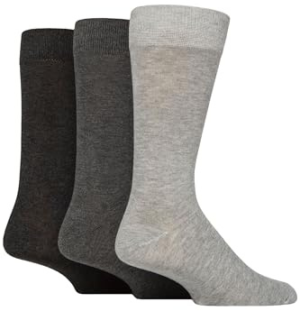 Glenmuir Mens Plain Bamboo Socks 3 Pack | Soft, Breathable, Cooling, Colourful, Classic, Comfortable, Everyday Wear, Work/Casual, Multipack
