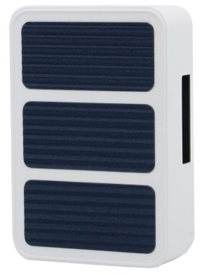 REV Ritter 0514802555 Doppelklang-Gong mechanisch 29, 230 V, weiß/blau