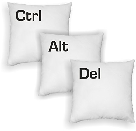 Werbetechnik Jeziorski Kissen mit Aufdruck: Ctrl Alt Del