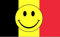 U24 Flagge Fahne Belgien Smily 90 x 150 cm